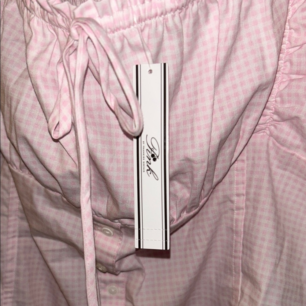 Pink Gingham Sleeveless Top